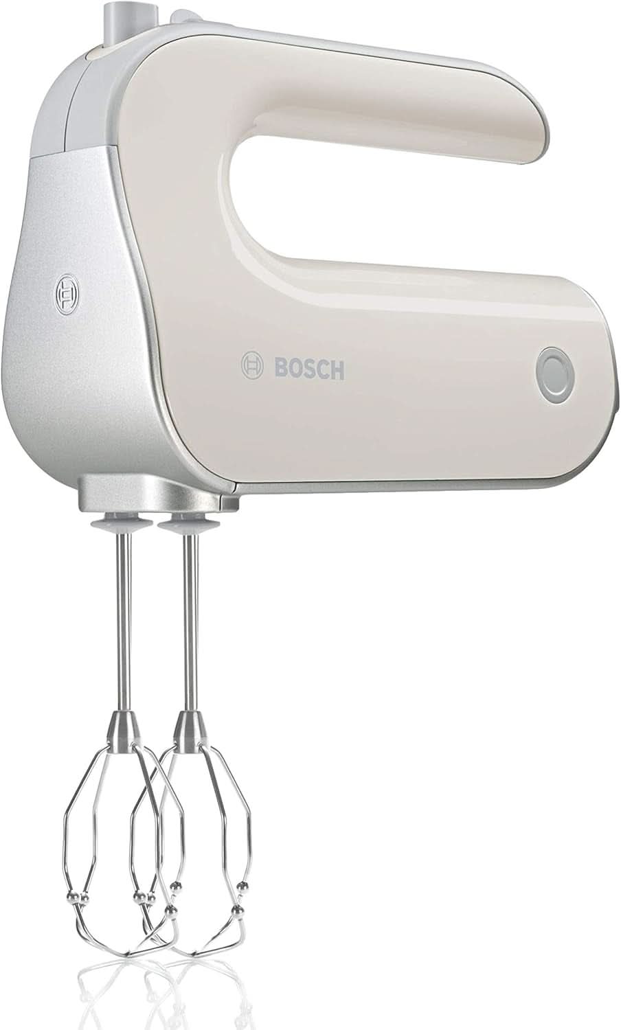 Bosch Handrührer Styline MFQ4835DE, 2X2 Rührbesen, 2 Edelstahl-Nethaken, Spülmaschinengeeignet, 575 W, Weiß Kitchen Naty Shop ásványi szürke/ezüst