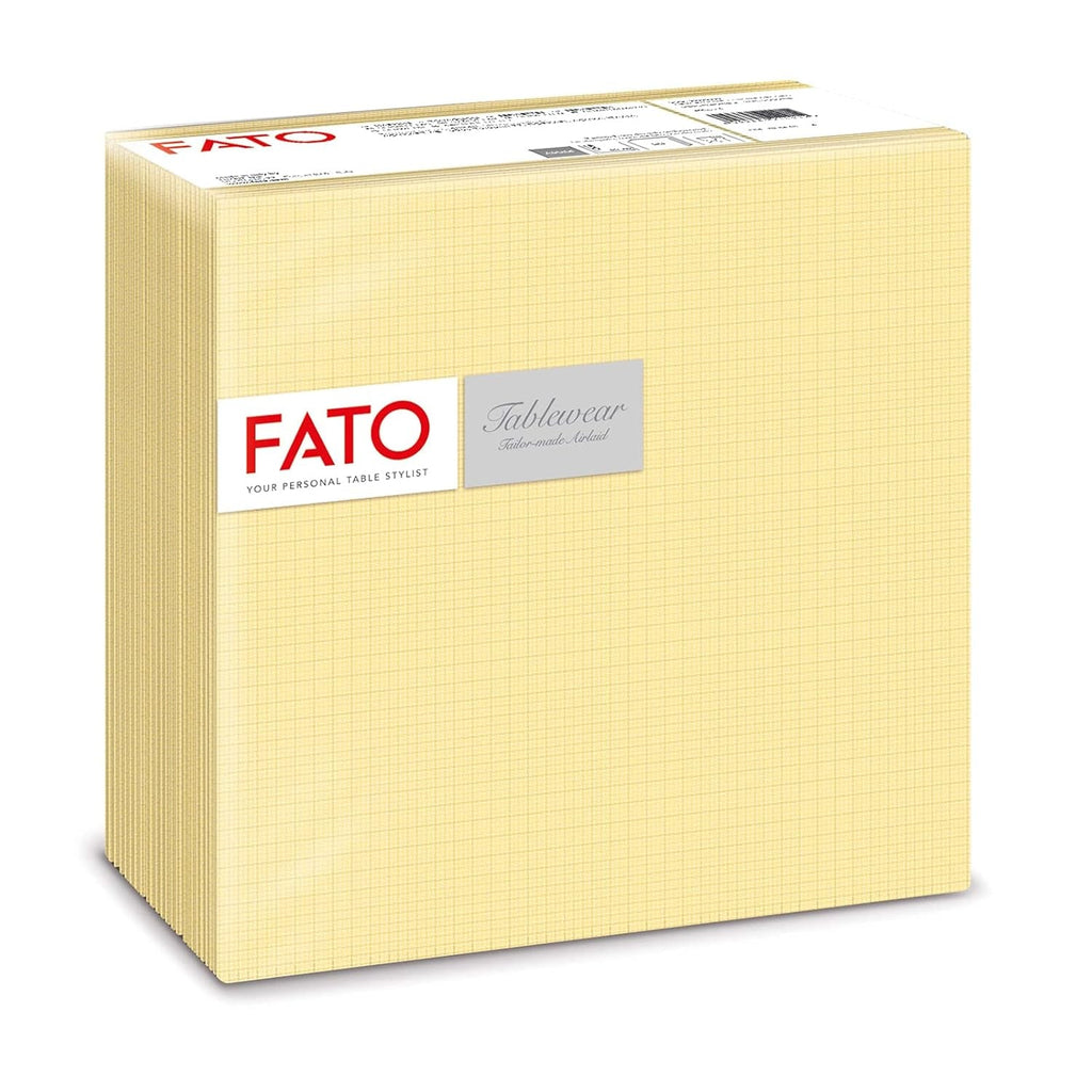 Fato - Șervețele din hârtie uscată, airlaid, efect textil, pachet de 50 de șervețele, format 40X40 pliate în 4, decor Shade Silver