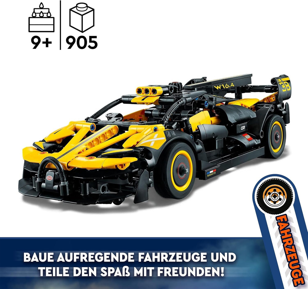 LEGO Technic Bugatti versenyautó, autómodellkészlet, sportkocsis játék, ikonikus gyűjthető autóskészlet, építőjáték 9 éves kortól, 42151 építőkészletek Besuche den LEGO-Store