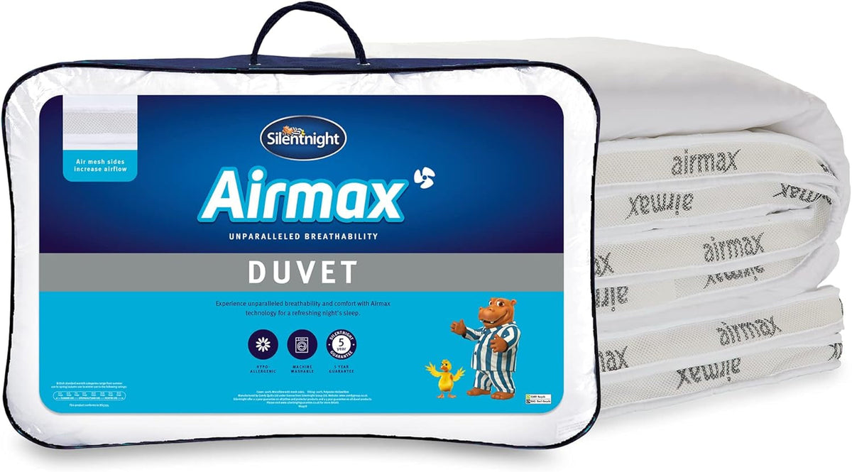 Silentnight Airmax paplan, 10,5 tog, franciaágy, fehér Paplanok és paplanok Naty Shop Franciaágy Kétágyas