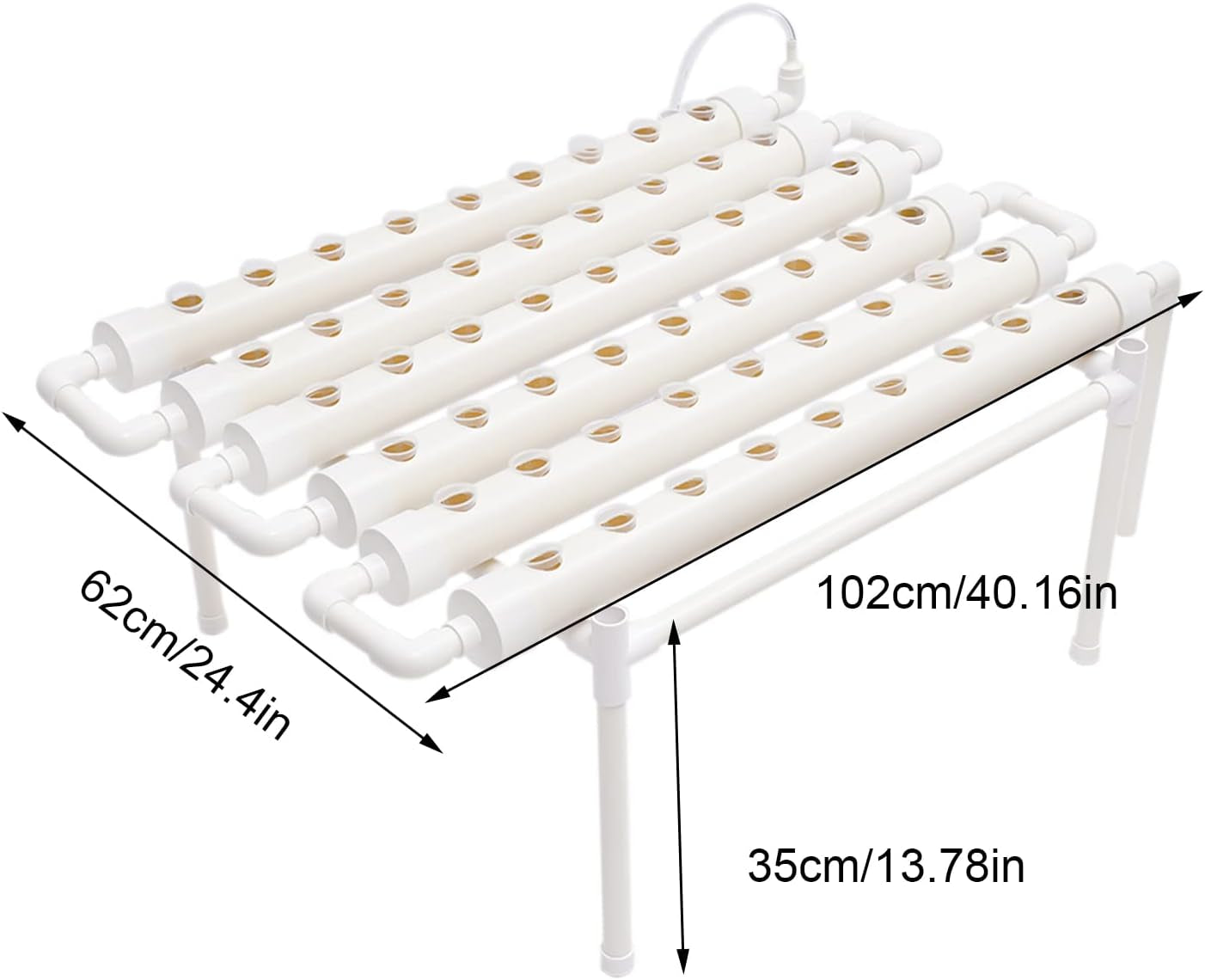 Hydroponische Systeme Grow Set Hydrokultur Plant Növényi hidroponikus Pflanzen BewäSserung System Kerti készlet Kerti szerszám Pflanze Sites Termesztési Hidroponika Hydroponisches Anzuchtsystem 54LöCher 6Rohr