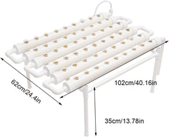 Hydroponische Systeme Grow Set Hydrokultur Plant Növényi hidroponikus Pflanzen BewäSserung System Kerti készlet Kerti szerszám Pflanze Sites Termesztési Hidroponika Hydroponisches Anzuchtsystem 54LöCher 6Rohr