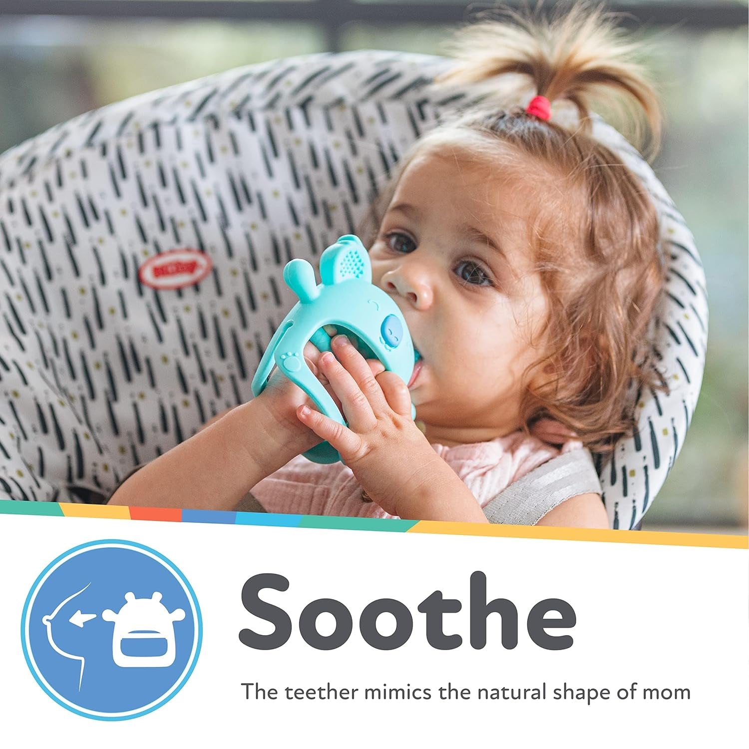 Nuby — Mănușă dentară din silicon, fără BPA, Koala albastră, de la 3 luni