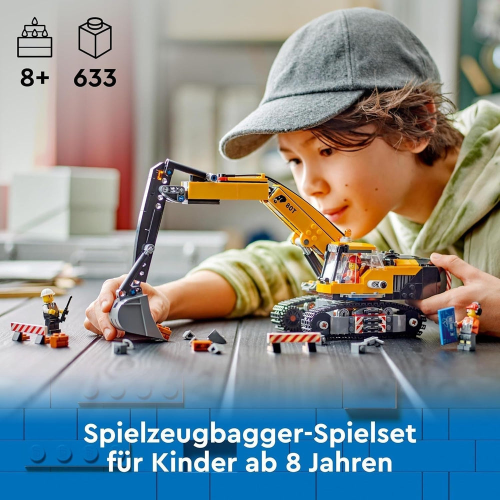 LEGO City Lánctalpas kotrógép, játék kotrógép 8 éves kortól, építőjáték kotrómodellel, megépíthető teherautó tartozékokkal és 3 minifigurával 60420 Építőkészlet Besuche den LEGO-Store