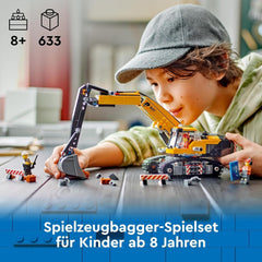 LEGO City Lánctalpas kotrógép, játék kotrógép 8 éves kortól, építőjáték kotrómodellel, megépíthető teherautó tartozékokkal és 3 minifigurával 60420 Építőkészlet Besuche den LEGO-Store