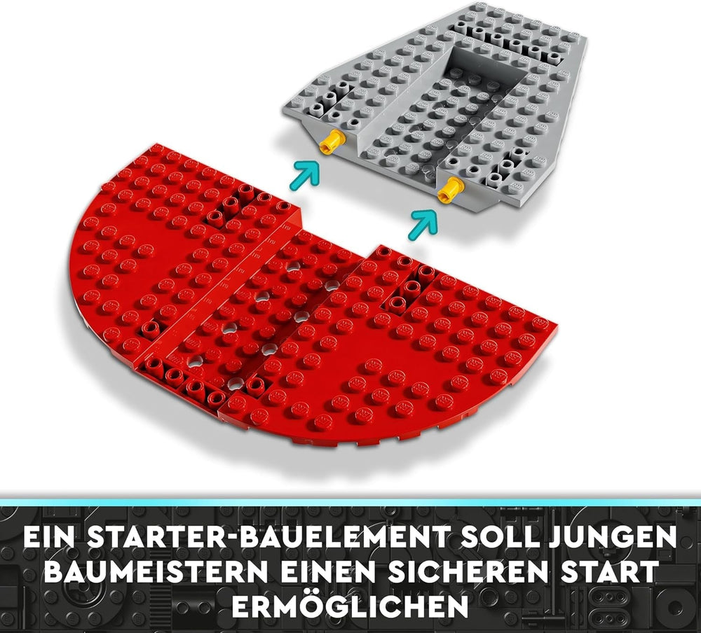 LEGO Star Wars: A fiatal Jedi Bíbor Firehawk kalandjai, kezdőkészlet gyerekeknek megépíthető űrhajóval, motorkerékpárral és 3 figurával, ajándék fiúknak és lányoknak 4 éves 75384 építőkészlet Besuche den LEGO-Store