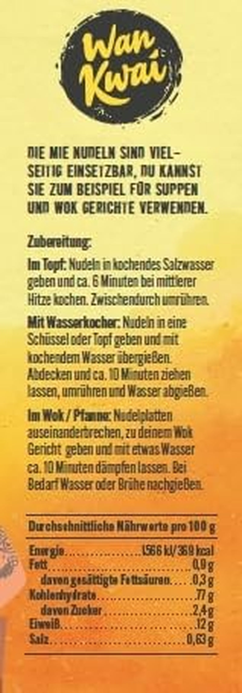 Wan Kwai Mie tészta 250 g: Sokoldalúan felhasználható levesekben és wok ételekben, gyorsan elkészíthető 6 perc alatt, fedezze fel az ázsiai konyha ízeit, és élvezze a kiváló minőségű alapanyagokat.