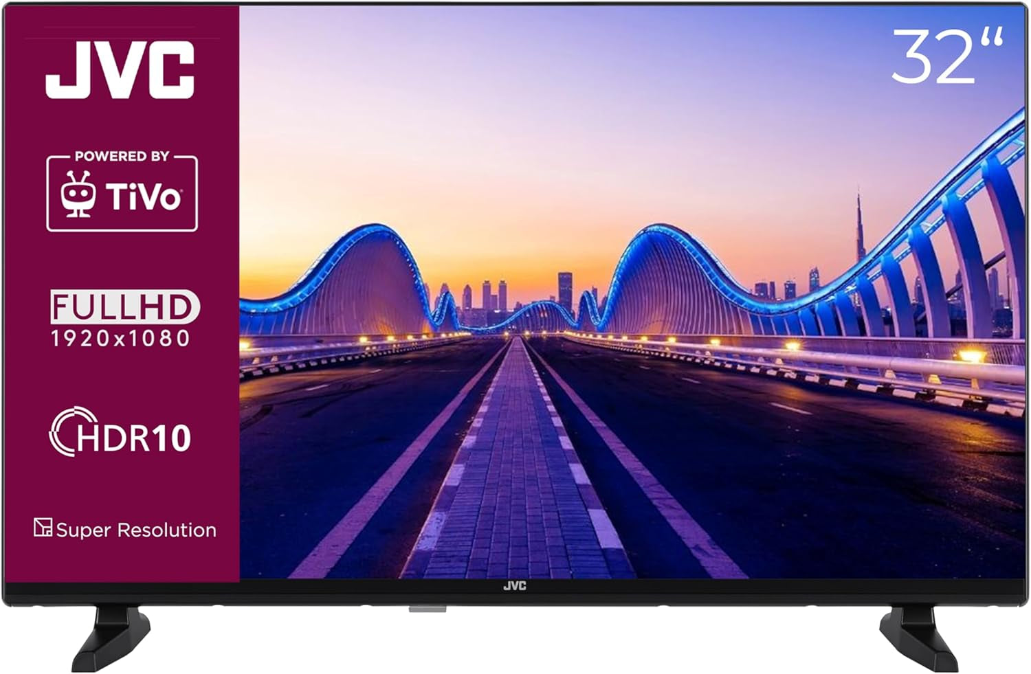 Televizor inteligent JVC de 32 de inci, cu tehnologie TiVo (Full HD, HDR, tuner triplu, 6 luni HD+ inclus) LT-32VF5355W