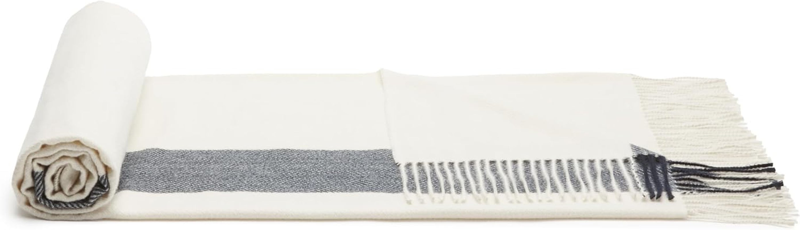 Amazon Basics Dobótakaró, könnyű, újrahasznosított poliészter, Room Decor Cozy takaró, 127 X 152 cm, elefántcsont fehér, kék mintával Check Ágyak és Takarók Besuche den Amazon Basics-Store