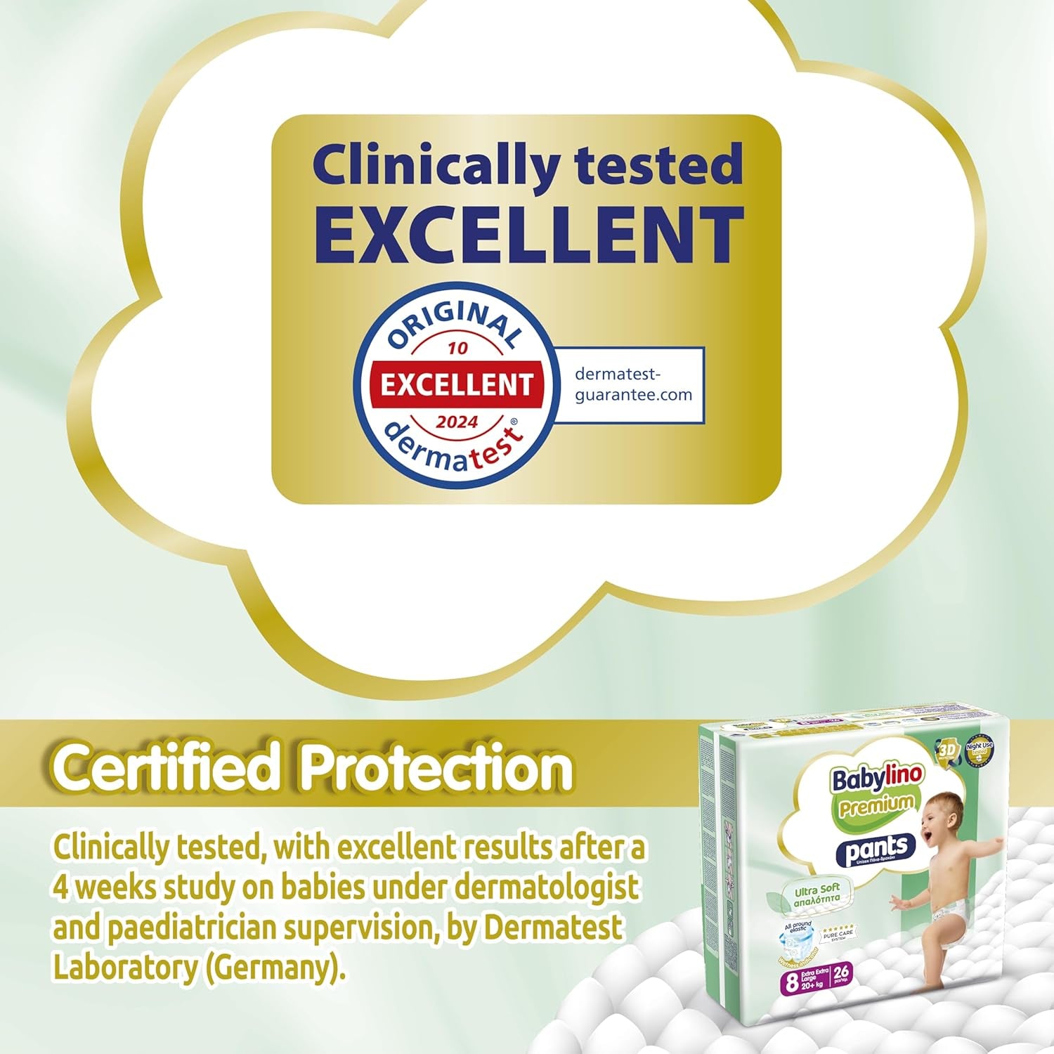 Prémium 8-as méretű nadrág Ultra-Soft szűrővel, XXL (20+ kg), 104 darab