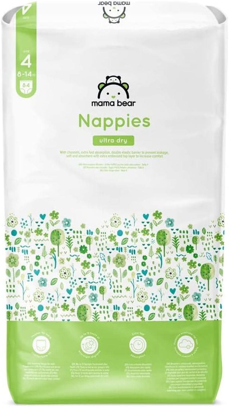 Scutece Mama Bear Ultra Dry, diverse marimi si cantitati Mama si Copilul Naty Shop 4 (8-14 Kg) Pachet individual