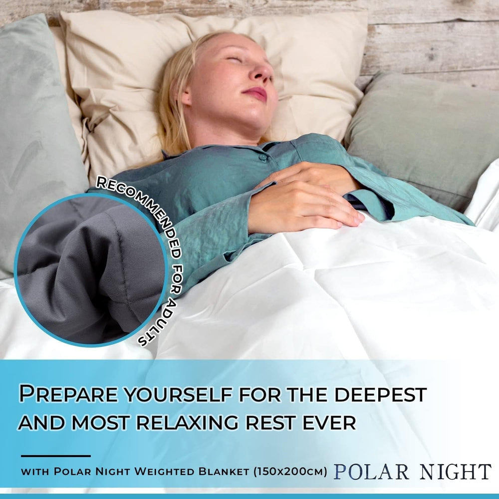 Polar Night súlyozott takaró felnőtteknek 150 X 200 cm, 9 Kg - Súlyozott takaró mély alváshoz, nehéz takaró, terápiás takaró 100% mikroszálasból, pihentető takaró Oeko-Tex® 100 Comforter Standard ágyak és takarók Polar Night
