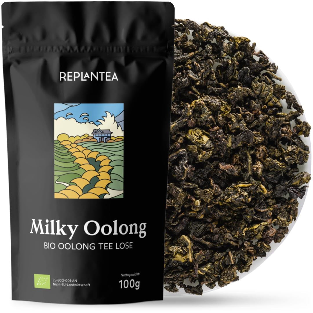 Ceai Milky Oolong BIO (100 g) | Ceai Oolong premium vrac cu note cremoase și dulci de lapte | Specialitate de ceai delicată | REPLANTEA