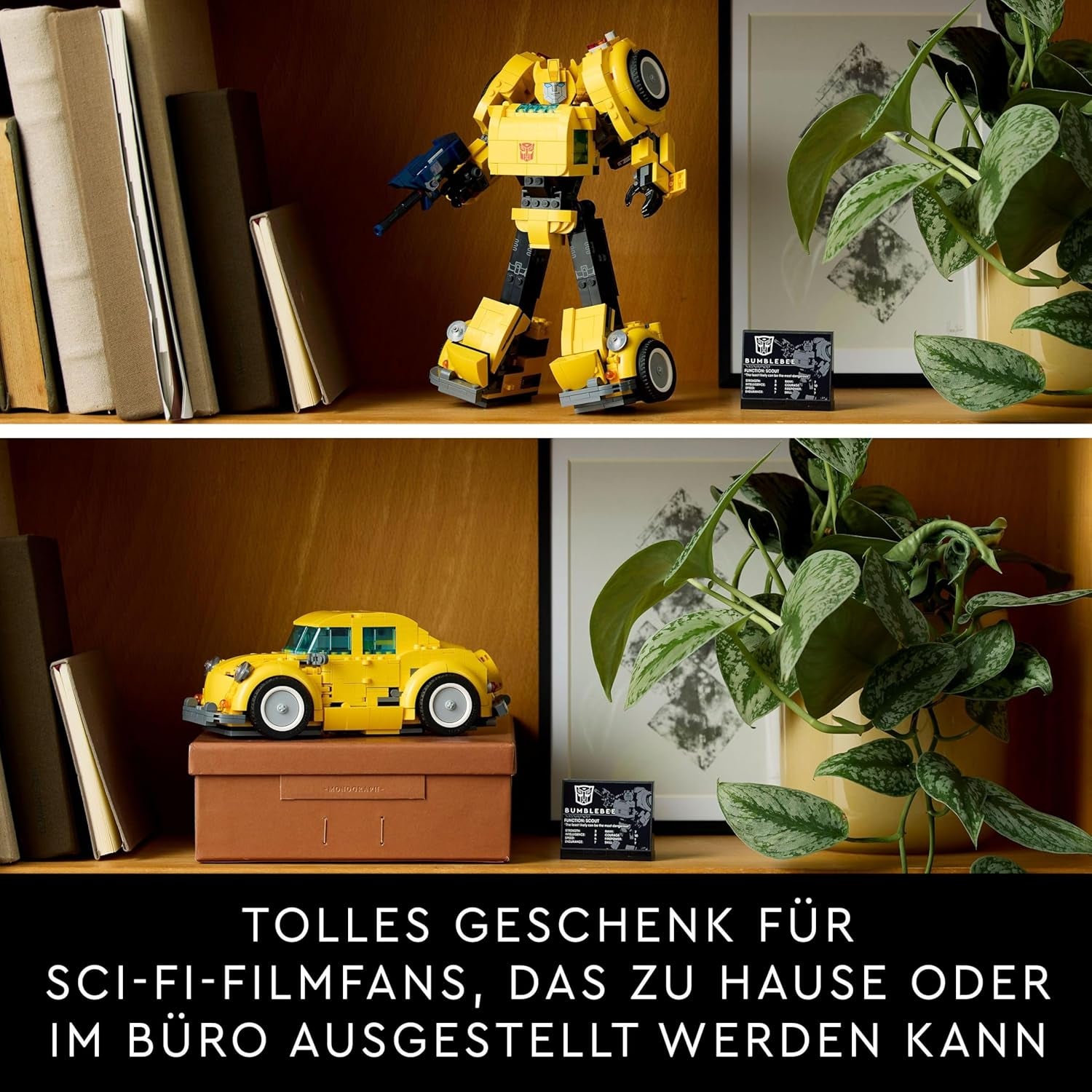 LEGO Icons Transformers darázs, Felnőtt gyűjthető Robot Akciófigura, Filmépítő készlet sci-fi rajongóknak, Autóvá alakítható, Kalandjáték 10338 Építőkészletek Besuche den LEGO-Store