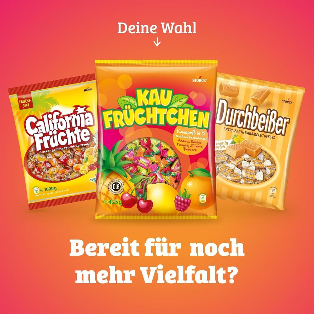 Kaufrüchtchen – 1 x 425G – karamell ötféle gyümölcsízzel Naty Shop