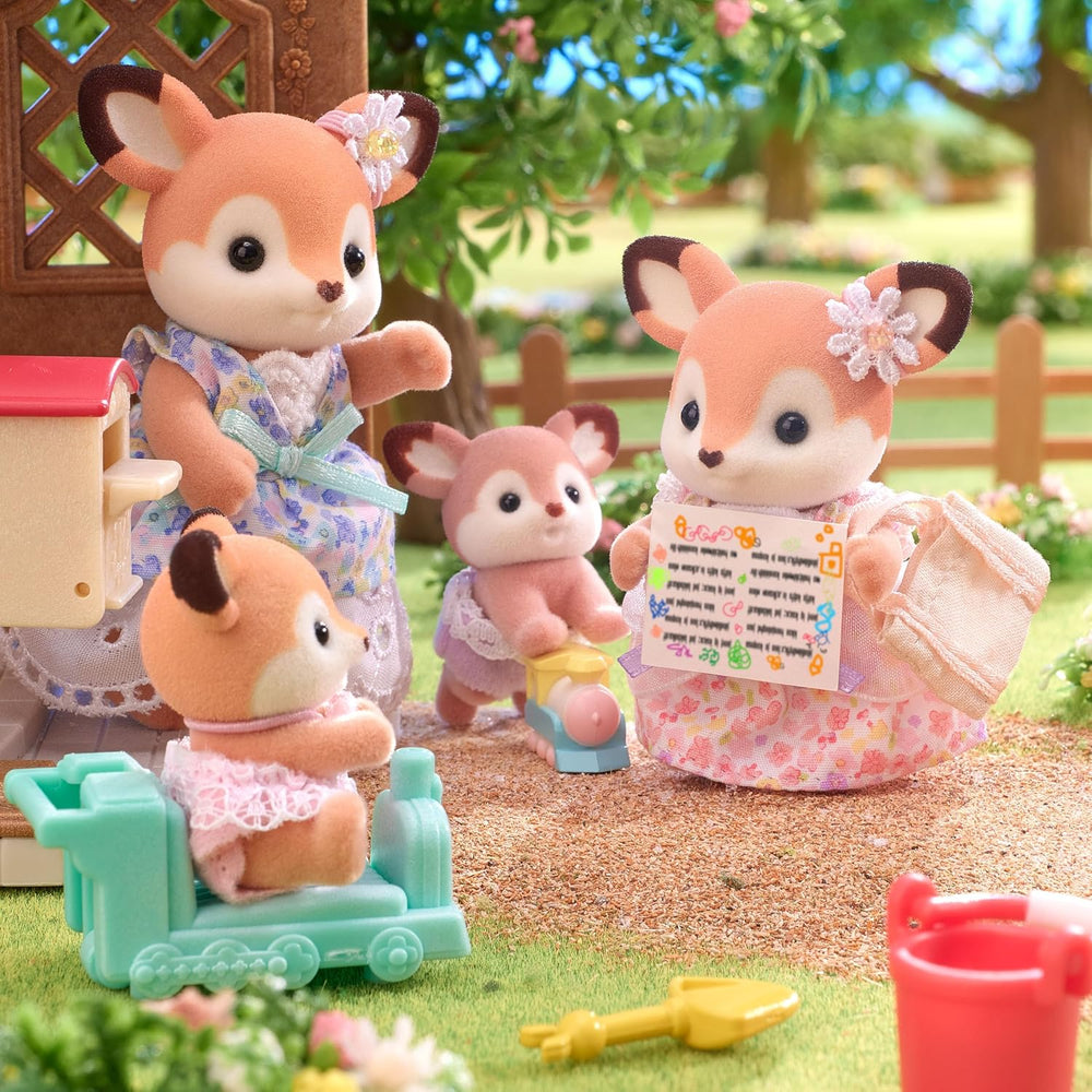 Sylvanian Families 5800 REH Zwillinge, Spielset mit Tierfigur, Tierfiguren Wald, Spielzeug für Kinder ab 3 Jahren