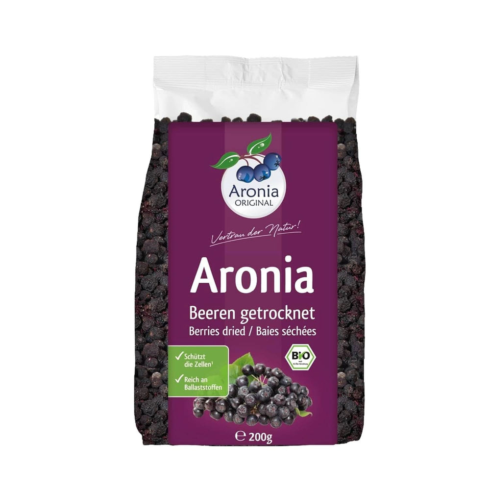 Aronia ORIGINAL, szárított arónia gyümölcs, tartósítószer nélkül, hozzáadott cukor nélkül, 500 gramm Naty Shop dehidratált termékek 200 gramm