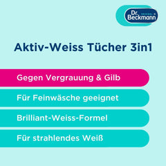 Dr. Beckmann Fest törlőkendők, aktív-fehér, 15 törlőkendő Mosószerek Naty Shop