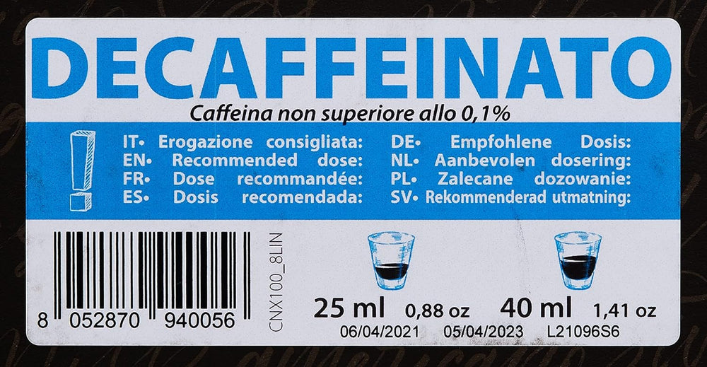 Decaffeinato Coffee Capsules Nespresso Compatible 5.6g x 100 capsules