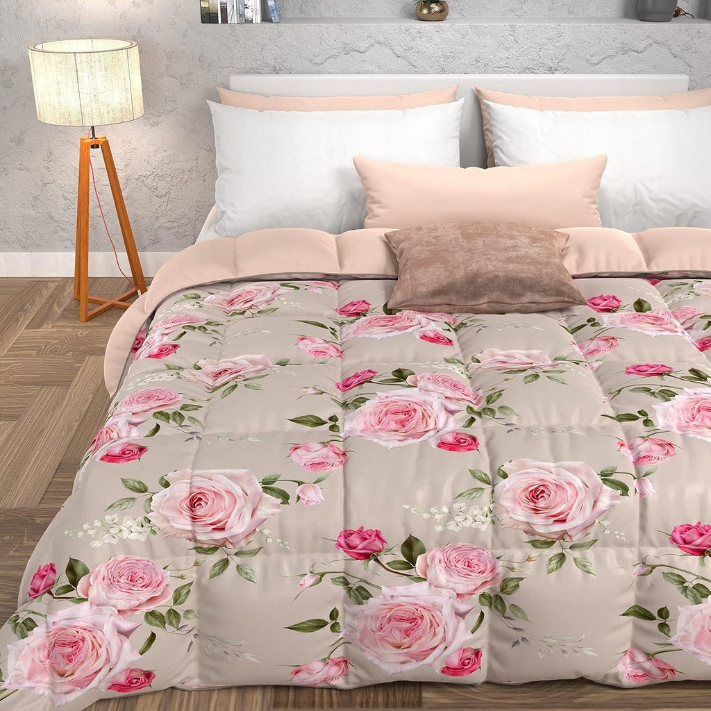 PETTI Artigiani Italiani - Plapumă de iarnă, Plapumă de iarnă, Plapumă simplă, Cu două fețe, Monocolor și imprimare digitală, 100% microfibră antialergică, Made in Italy