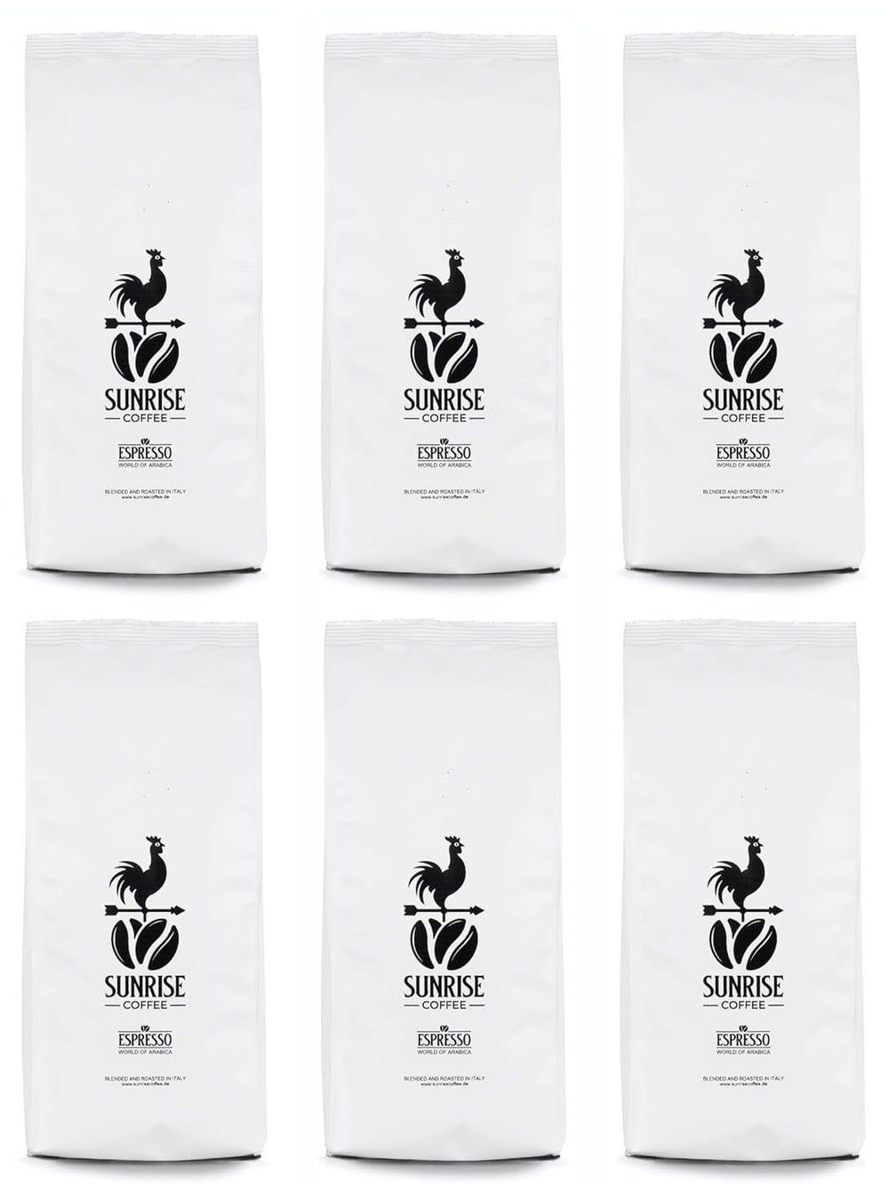 Espressobohnen World of Arabica Frische Ganze Kaffeebohnen World Blend Arabica Kaffee, mittelkräftig geröstet, 6kg