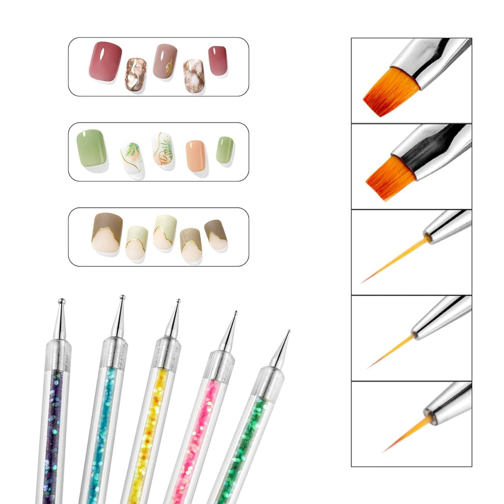 Nagel Art Fineliner Pinsel[5 Stück],Nagel Art Liner Pinsel,Professionel Detail Pinselset,Nagellack Pinsel,Für Nail Art Design Painting Salon,Nageldesign Nagel Fußpflege