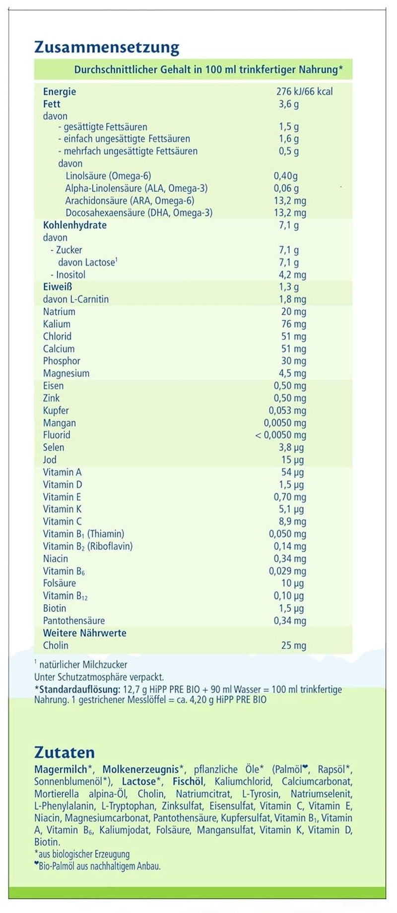 HiPP PRE bio csecsemőtej (4 x 600g), születéstől fogva, csak laktózt tartalmaz szénhidrátként, a legjobb bio minőségű