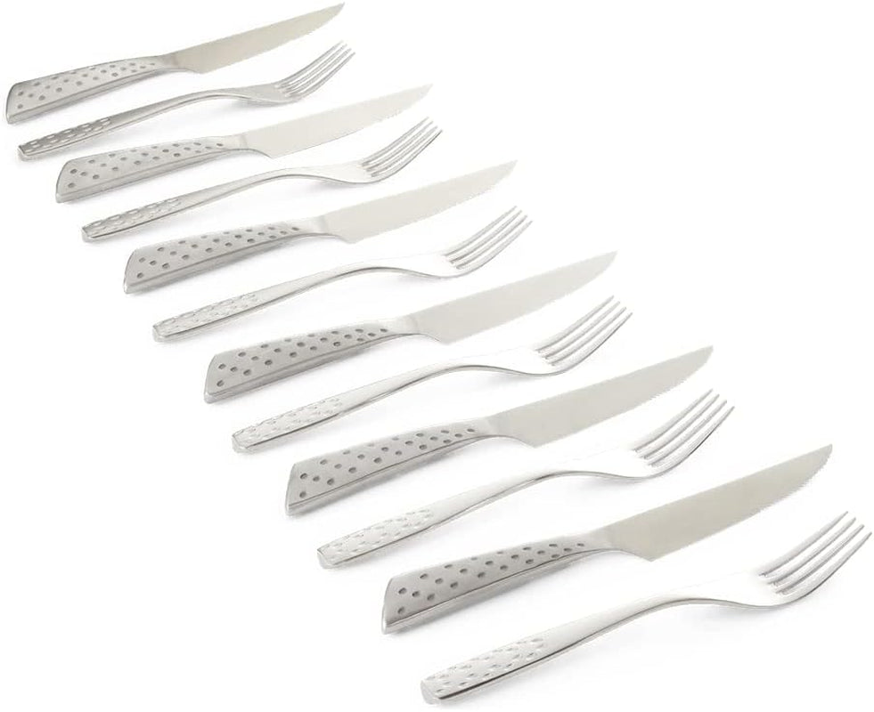 Weber Deluxe Steak készlet, 6 részes, Monobloc design rozsdamentes acél, extra éles, ergonomikus fogantyú Kitchen Naty Shop