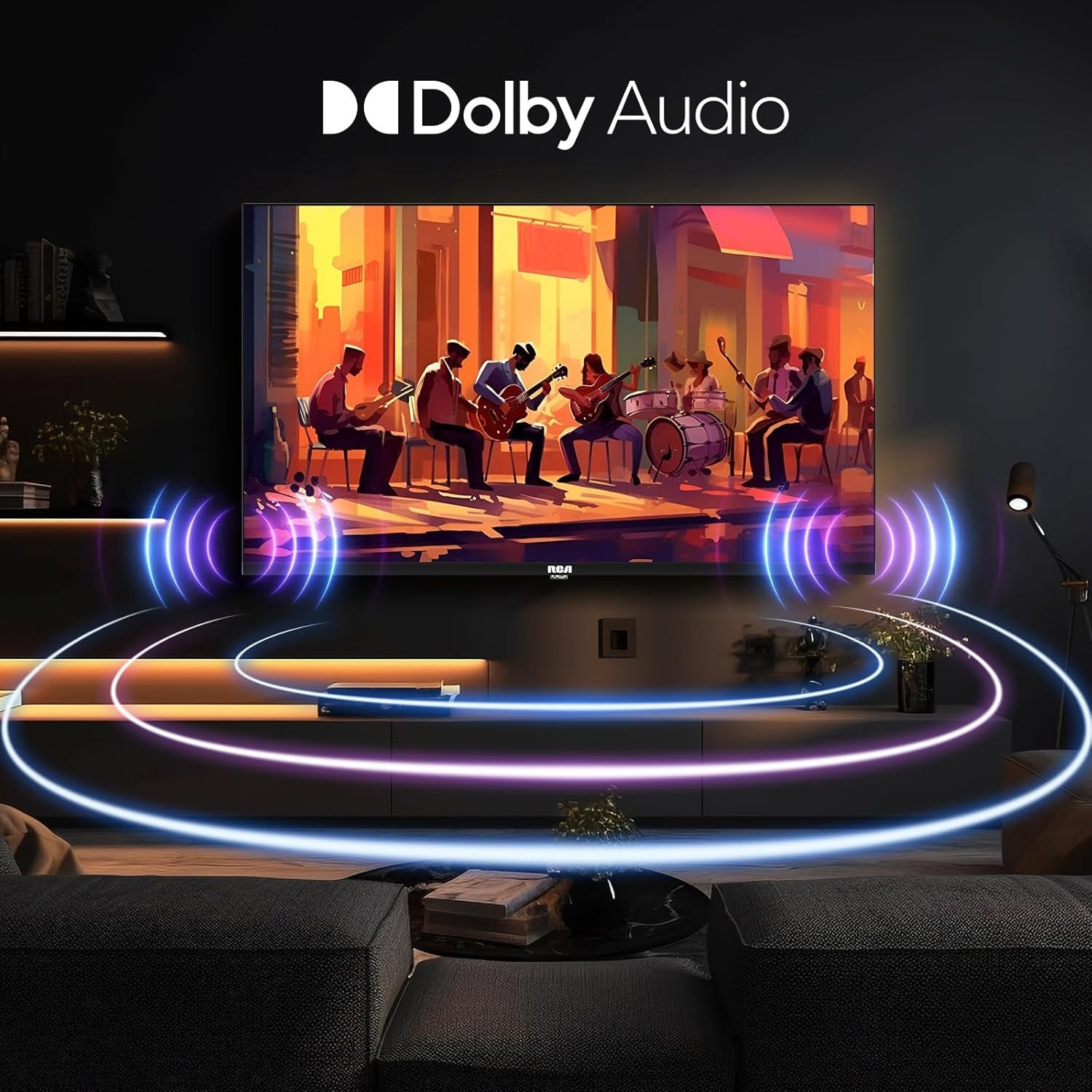 Televizor RCA TV, 32 inch (80 cm), fără ramă, LED HD, tuner triplu (DVB-T/T2-CS/S2), HDMI, CI+, player media USB, mod hotel, Dolby Audio (NRB32HQ1, 2024)