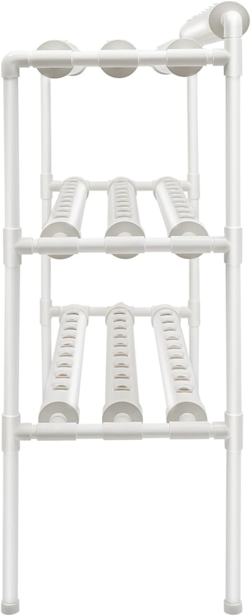 Háromrétegű hidroponikus termesztőkészlet 90/108 ültetési hellyel és vízszivattyúval, PVC talajmentes növénytermesztő rendszerekkel, hidroponikus termesztőkészletekkel zöldségekhez és gyümölcsökhöz (108 ültetési hely)