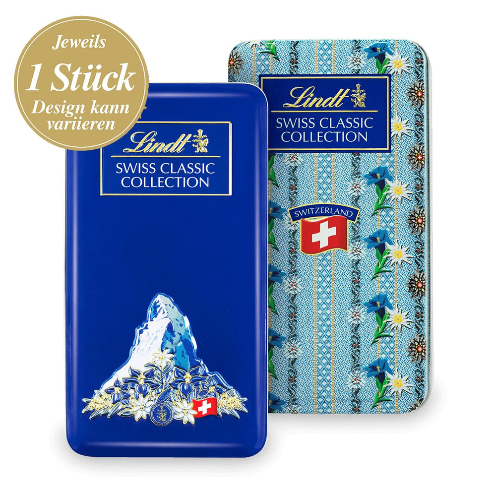 Lindt Swiss Classic Collection csokoládédoboz | Tejcsokoládé táblák | Mini csokoládészeletek | 185g | Csokoládé ajándék