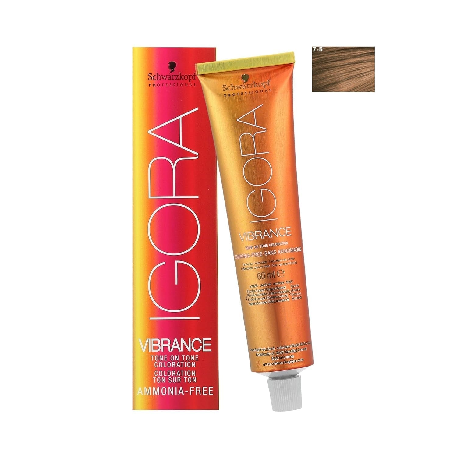 Schwarzkopf Igora Royal Premium Colorant pentru păr 60 g Vopsea pentru par Naty Shop 7-5 Blond auriu mediu 60 Ml (1 pachet)
