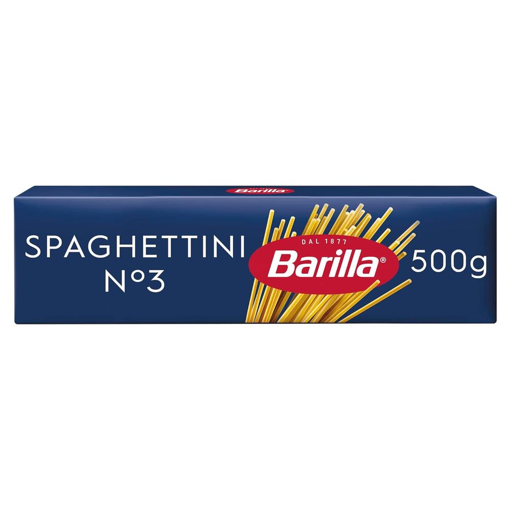 Pasta Barilla Classic Spaghettini sz. 3 kiváló minőségű durumbúza, mindig al dente (1 x 500 g)