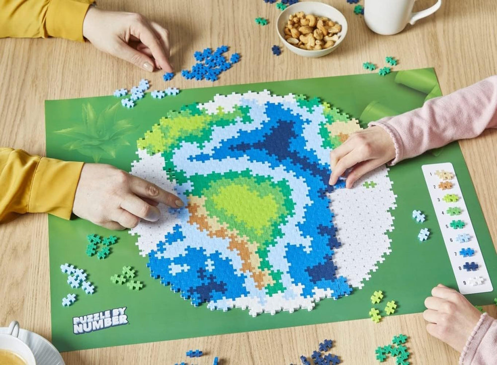 PLUSZ PLUSZ Earth Block Puzzle 800 db Globe, Erde