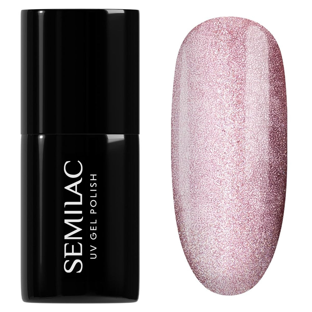Semilac UV körömlakk 664 Lilac Gloss 7 ml – Macskaszem hatás, egyedi tükröződések mágneses eszközzel – Gloss Gala Collection