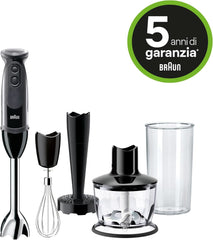 Braun Háztartási Multiquick 5 MQ 5237 BK Állványkeverő 0,5 L Állványkeverő Schwarz 1000 W Kitchen Naty Shop