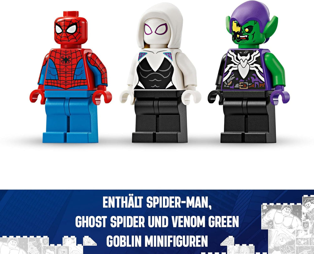 LEGO Marvel Pókember Versenyautó és Méregzöld Goblin, Pókszerepjáték szuperhős figurákkal és megépíthető autóval, Ajándék gyerekeknek, fiúknak és lányoknak 7 éves 76279 építőkészletek Beuche den LEGO-Store