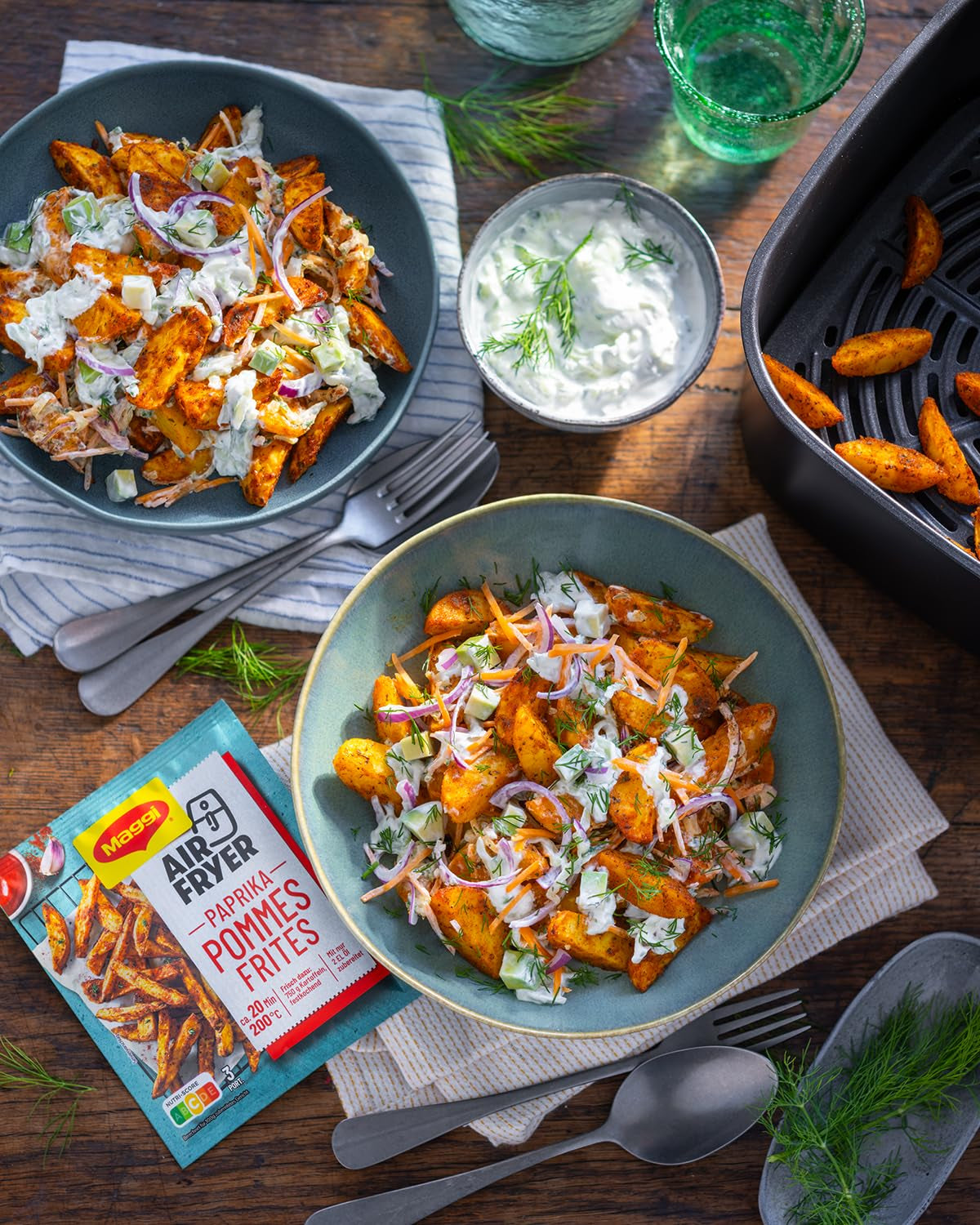 MAGGI Airfryer Pommes Frites - paprika, 1 csomag (1 x 34 g)