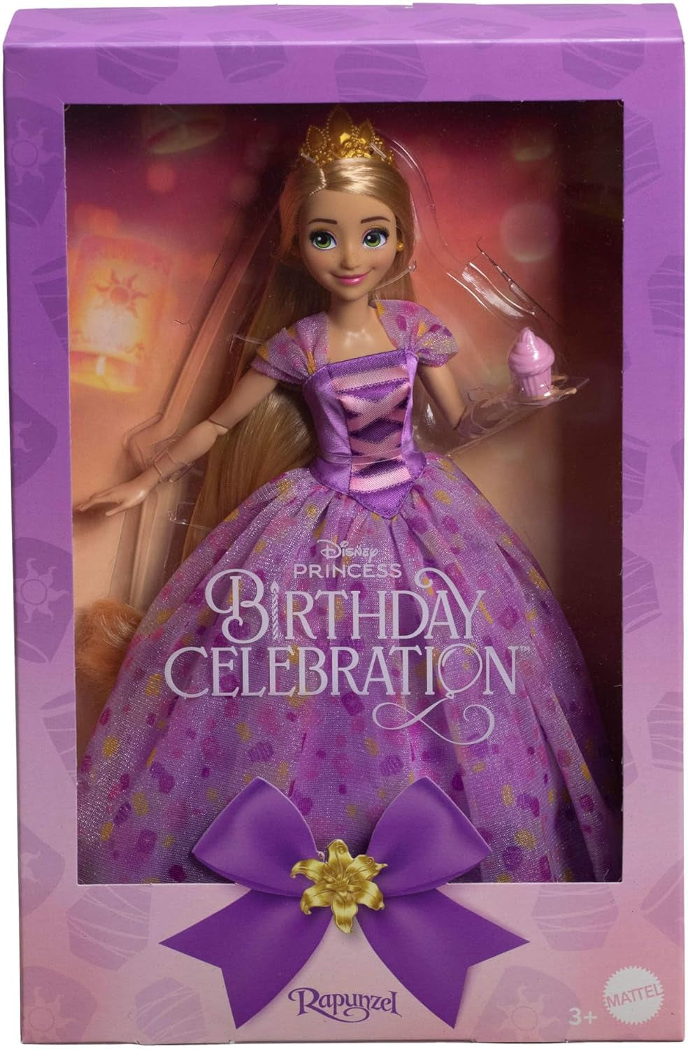 Mattel Disney Prinzessin Geburtstagsfeier Rapunzel Deluxe Modepuppe, inspiriert vom Disney-Film Rapunzel Neu verföhnt“, Geschenke für besondere Anlässe für Kinder und Sammler, HYC38