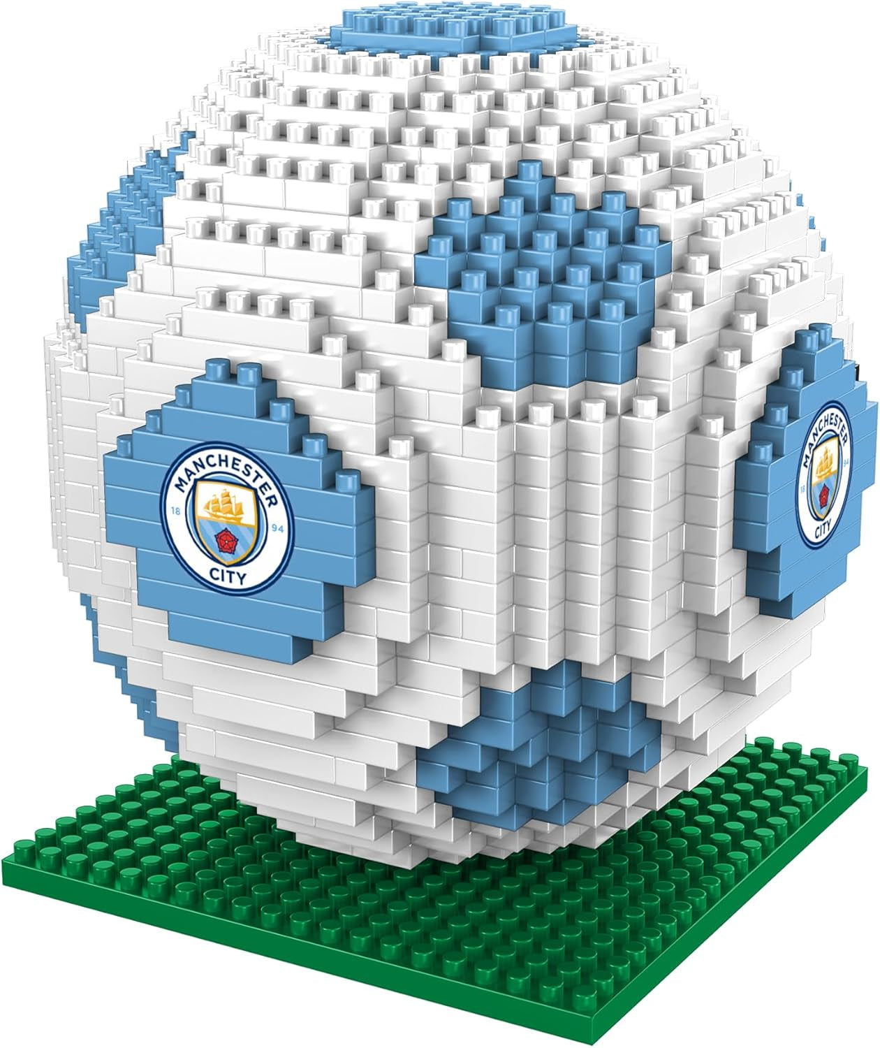FOCO Offizielles Lizenzprodukt Manchester City FC BRXLZ 3D-Fußball-Konstruktionsspielzeug Modell Alternatív Teamfarbe