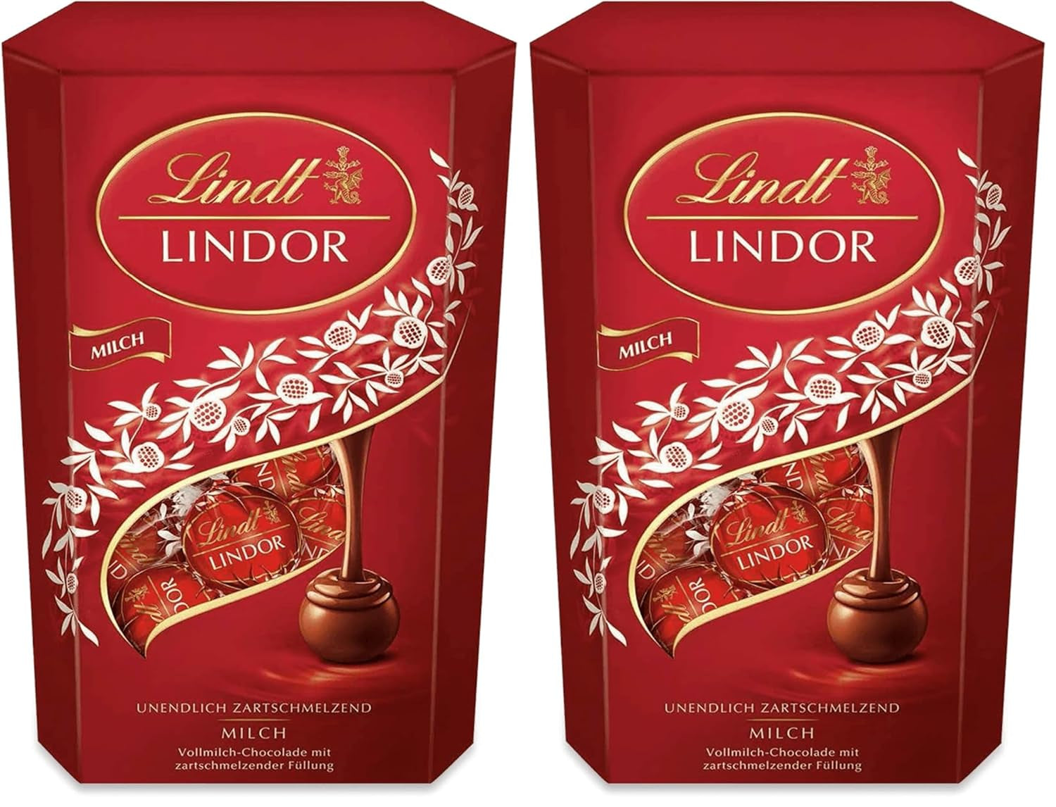 Lindt csokoládé | Tejcsokoládé kúp LINDOR | 500g | 38 tejcsokoládé golyó szájban olvadó töltelékkel | Csokoládé ajándék