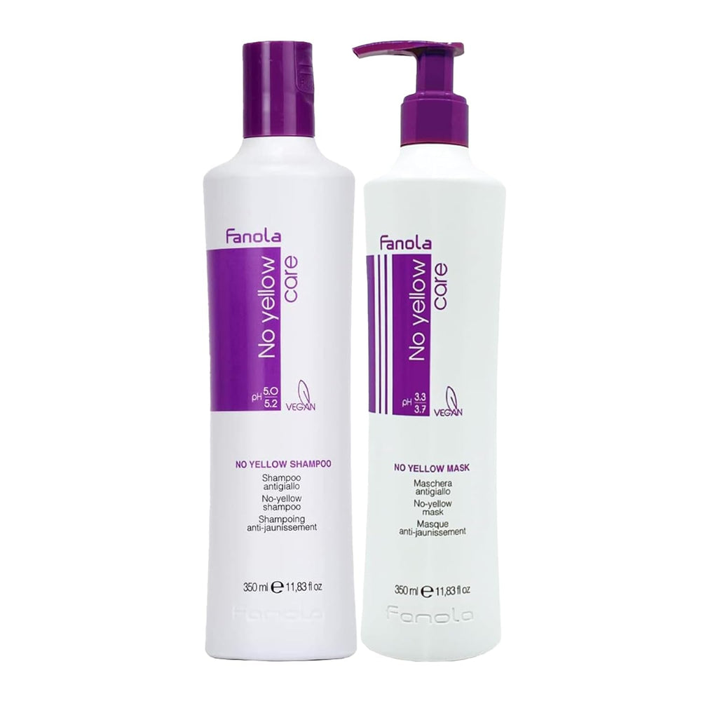 Fanola No Yellow Silver sampon festett hajra foltokkal Fanola zuhany és fürdő 350 ml Fanola No Yellow maszkcsomag