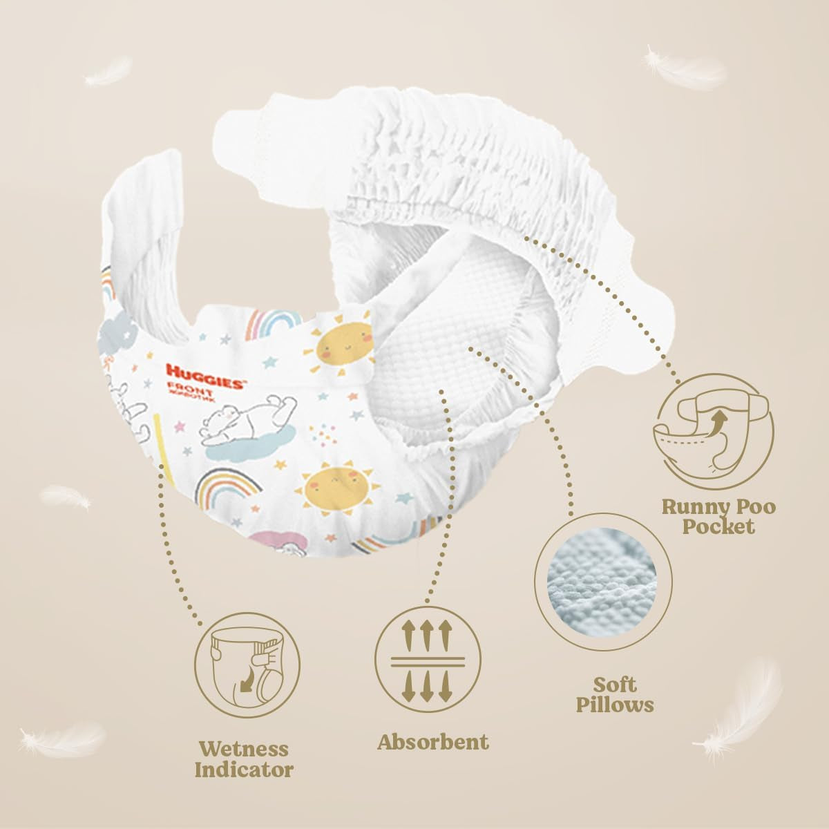 Huggies Extra Care Disney babapelenka, 5-ös méret (12-22 kg), 2 csomag x 33 pelenka, összesen 66 pelenka