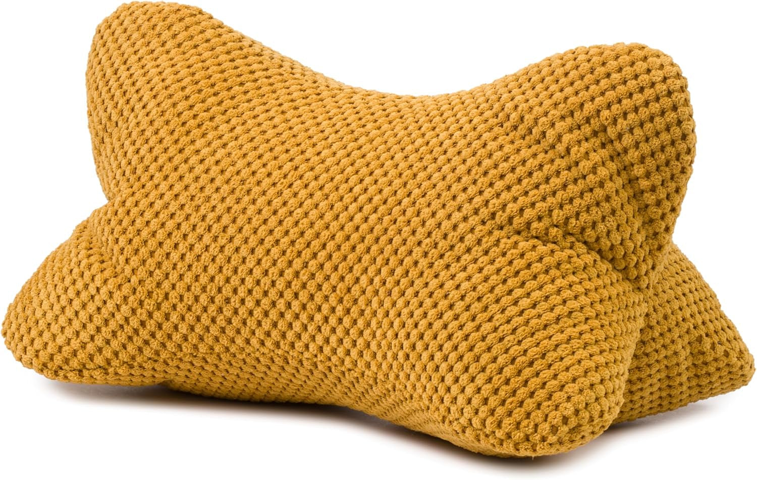 Pernă de citit Gözze - Sven, pernă de gât cu aspect texturat, pernă de citit și relaxare pentru gât și spate, 40 x 25 cm - Taupe