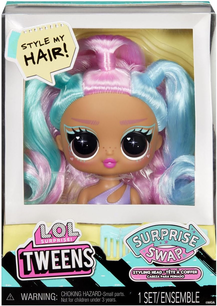 L.O.L. Meglepetés! Tweens Surprise Swap Series - Styling-Köpfe mit tollen Haar-Accessoires und wunderschönem Haar - Ideális a Kinder ab 4 Jahren, Mehrfarbig számára