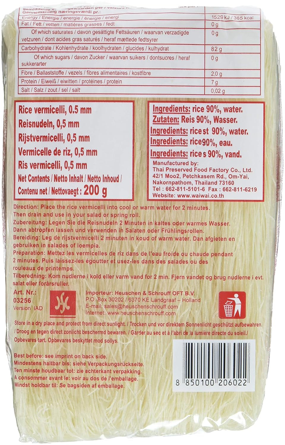 TAILAND – Rizs cérnametélt, (1 x 200 GR)