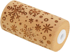 Mini-Nudelholz aus Holz - Schneeflocke