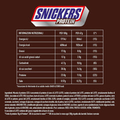 Snickers csokoládé fehérjeszeletek - gazdag ízű karamell mogyoróval és nugáttal, tömeges kiszerelés 18x47g