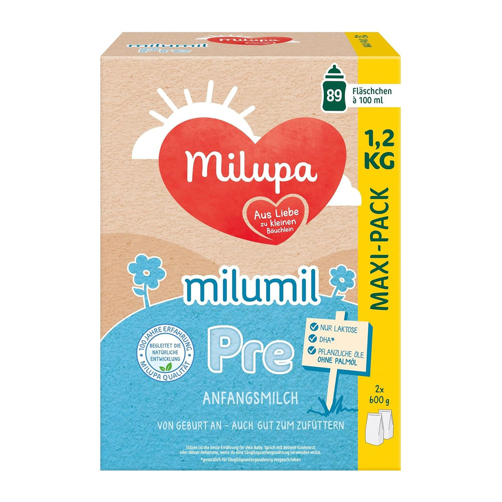 Milupa Milumil Pre, Tejpor babáknak - Fontos tápanyagokkal és pálmaolaj nélkül - 800 g Naty Shop 1,2 Kg Milumil Pre
