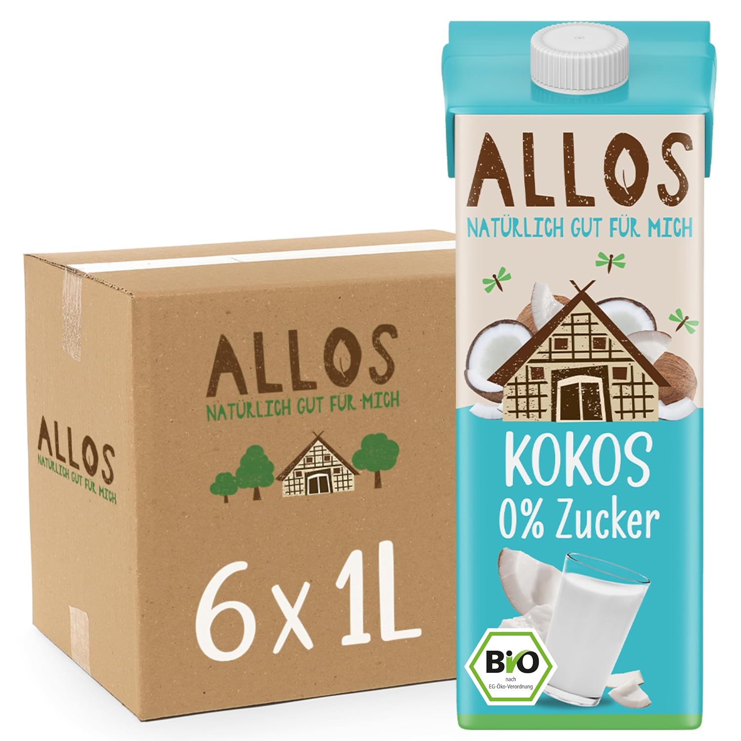 Allos Mandeldrink Cukormentes Mandel Natur Vegán Laktóz 1L
